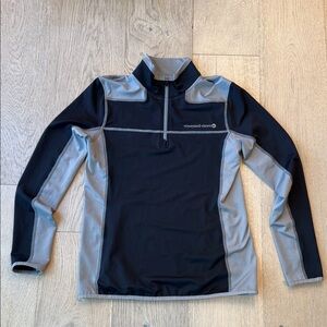 Vineyard Vines Women’s Performance Quarter-Zip – Black & Gray – Small – NWOT